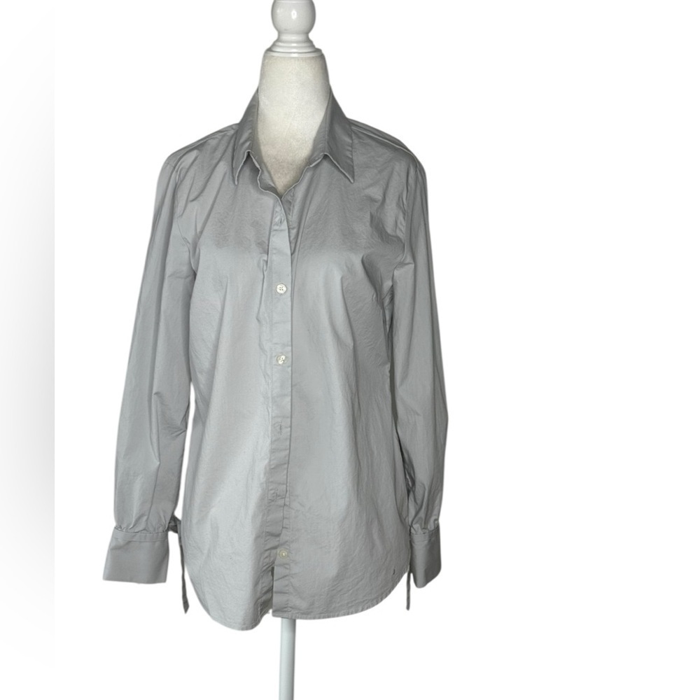Banana Republic Factory Gray Long Sleeve Button Down Shirt size 10